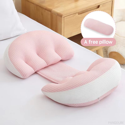 Pregnancy Pillow with 1Pc Free an Auxiliary Pillow Cotton Waist Support Pillow for Pregnant Women Sleeping Body Pillow